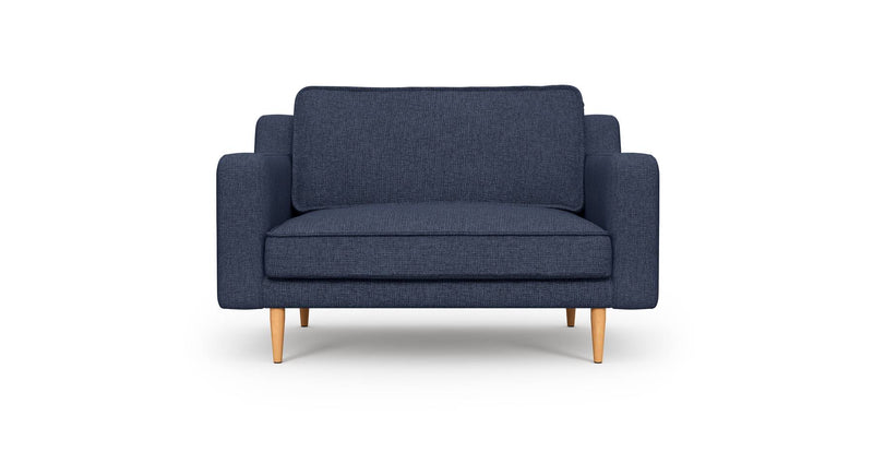 Klem Slim Loveseat Wooden Leg - Woven