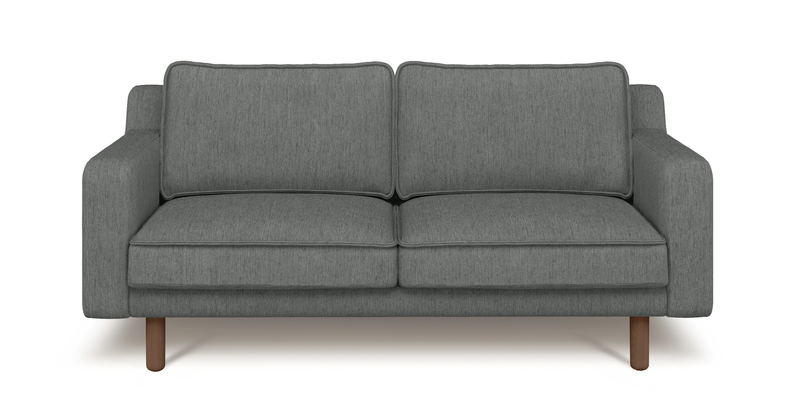 Klem Slim 2 seater sofa cylindrical wooden leg Performance fabric