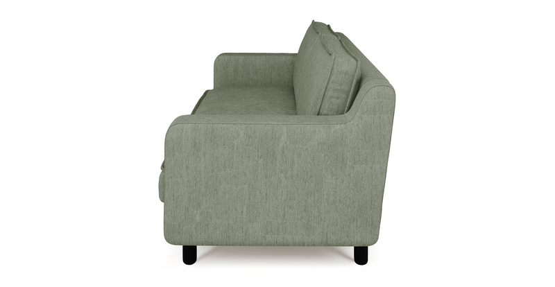 Klem Slim 2-seater sofa cylindrical wooden leg - Performance fabric