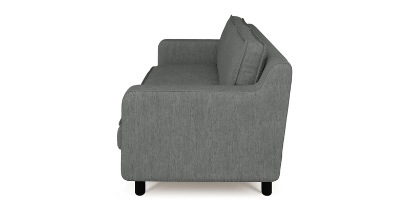 Klem Slim 2-seater sofa cylindrical wooden leg - Performance fabric