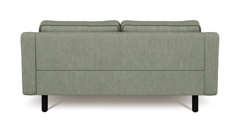 Klem Slim 2-seater sofa cylindrical wooden leg - Performance fabric