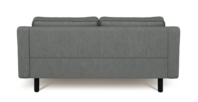 Klem Slim 2-seater sofa cylindrical wooden leg - Performance fabric