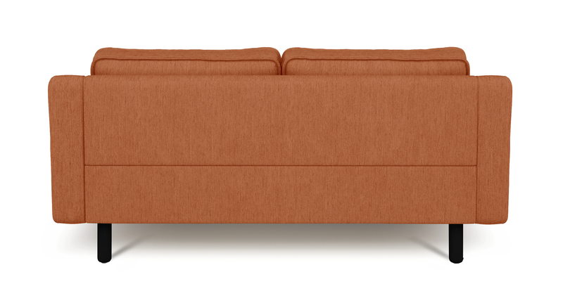 Klem Slim 2-seater sofa cylindrical wooden leg - Performance fabric