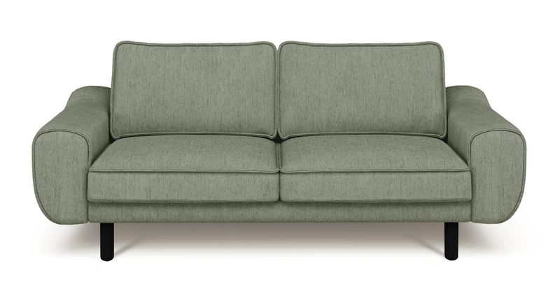Klem 2-Sitzer Sofa Zylindrisch Holzbein - Performance-Stoff
