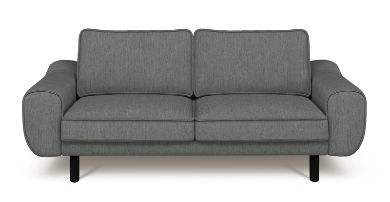 Klem 2-Sitzer Sofa Zylindrisch Holzbein - Performance-Stoff