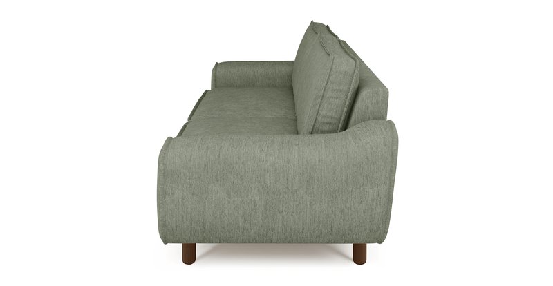 Klem 2-Sitzer Sofa Zylindrisch Holzbein - Performance-Stoff