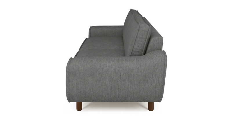 Klem 2-Sitzer Sofa Zylindrisch Holzbein - Performance-Stoff
