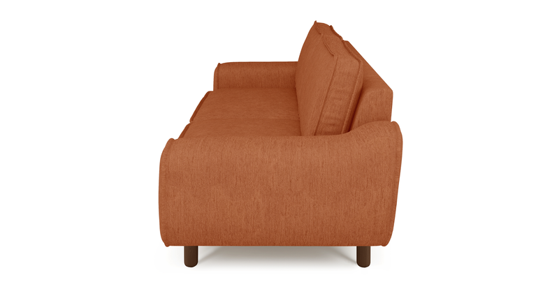 Klem 2-Sitzer Sofa Zylindrisch Holzbein - Performance-Stoff