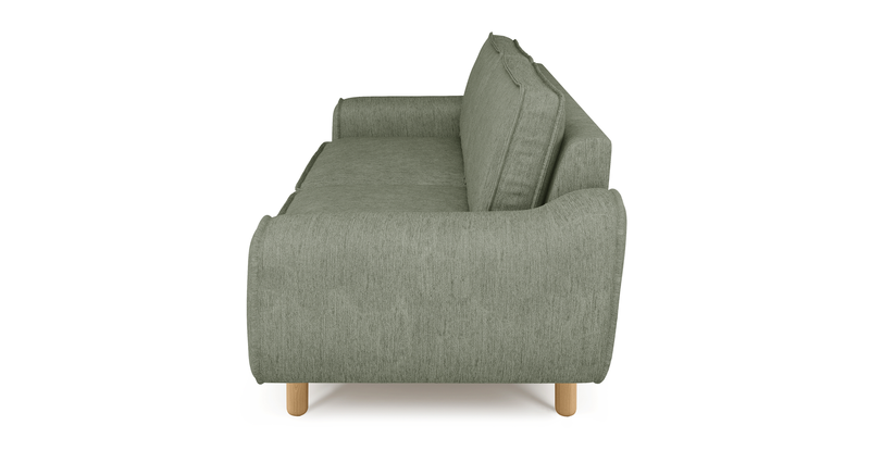 Klem 2-Sitzer Sofa Zylindrisch Holzbein - Performance-Stoff