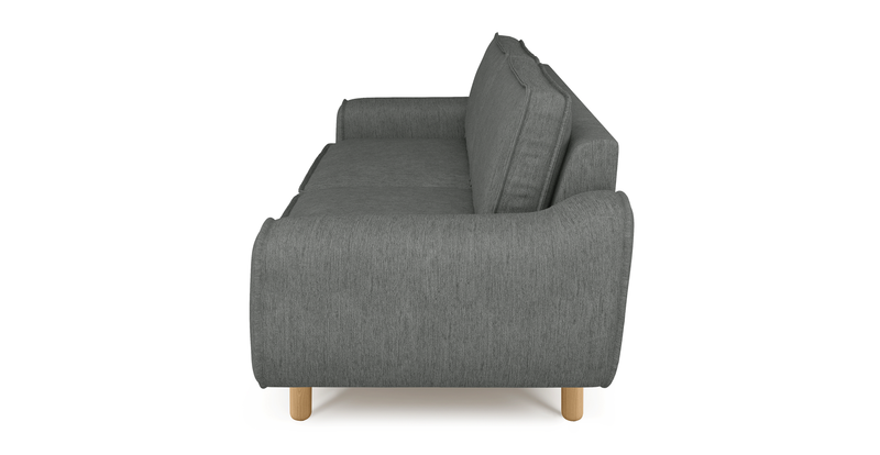 Klem 2-Sitzer Sofa Zylindrisch Holzbein - Performance-Stoff