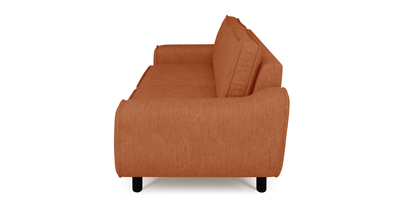 Klem 2-Sitzer Sofa Zylindrisch Holzbein - Performance-Stoff