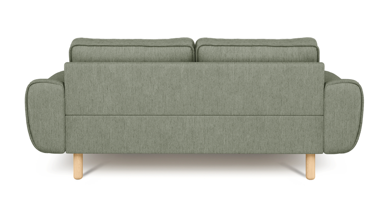 Klem 2-Sitzer Sofa Zylindrisch Holzbein - Performance-Stoff