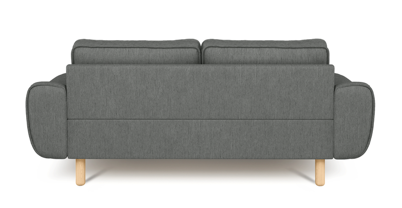 Klem 2-Sitzer Sofa Zylindrisch Holzbein - Performance-Stoff