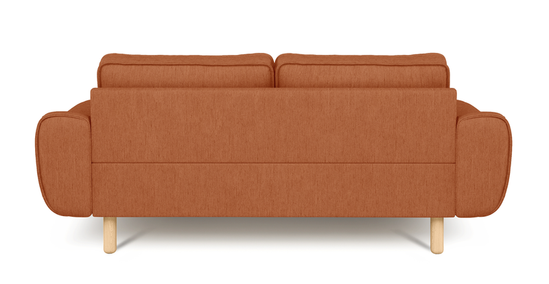 Klem 2-Sitzer Sofa Zylindrisch Holzbein - Performance-Stoff