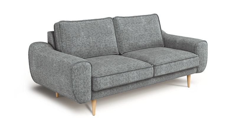 Klem 2 seater sofa wooden leg - natural fabric