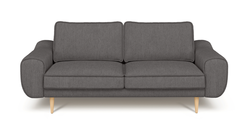 Klem 2-seater sofa wooden leg - performance fabric