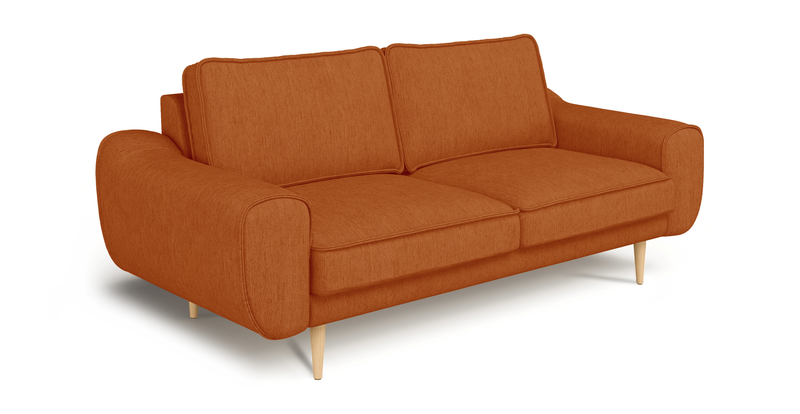 Klem 2-seater sofa wooden leg - performance fabric