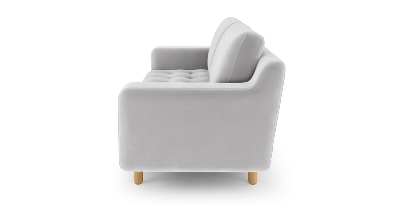 Modsy 2-Sitzer Modular Sofa Zylindrisch Holzbein - Samt