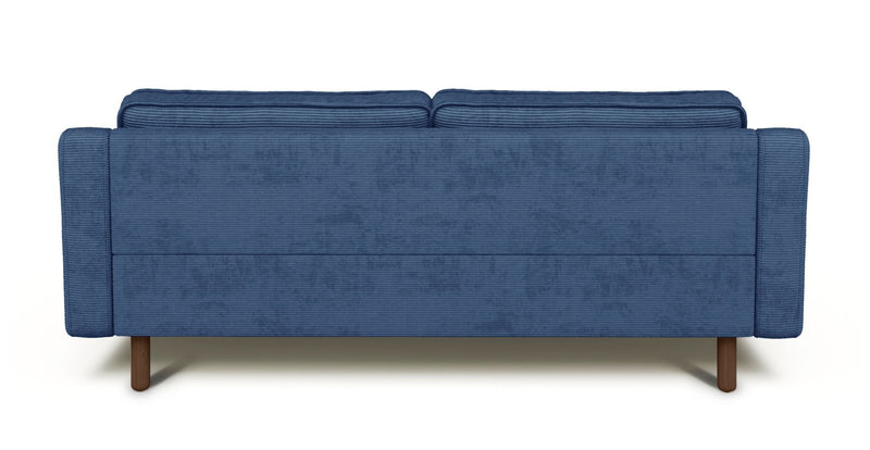Klem Slim 3-Seater Sofa Cylindrical Wooden Leg - Cord Velour