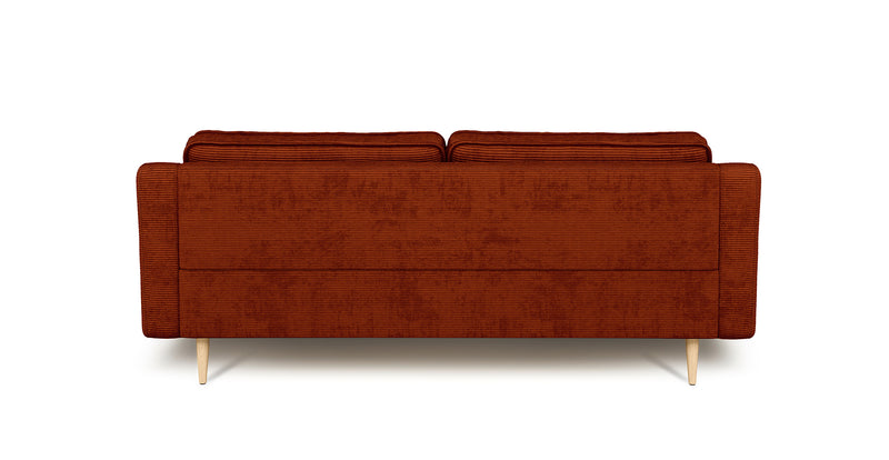 Klem Slim 3-Seater Sofa Wooden Leg - Cord Velour