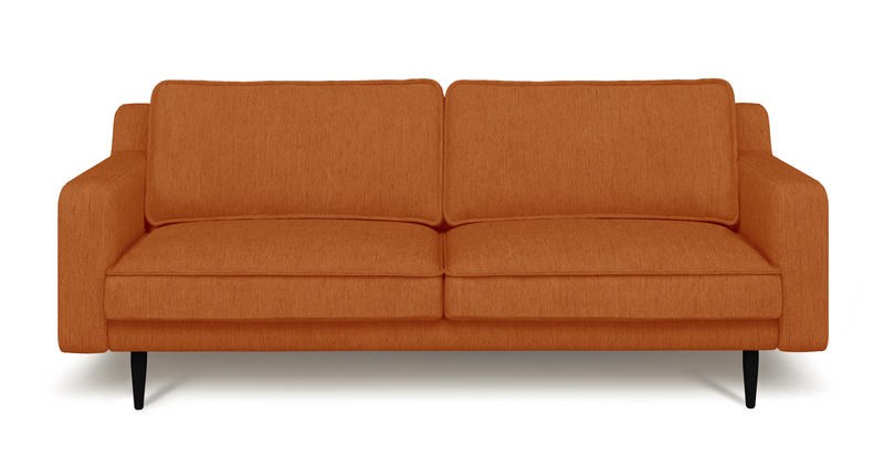 Klem Slim 3-seater sofa wooden leg - performance fabric