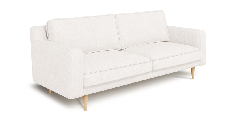 Klem Slim 3-seater sofa wooden leg - performance fabric