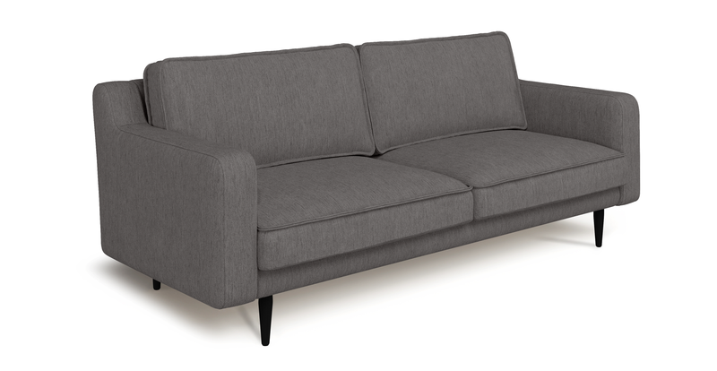 Klem Slim 3-seater sofa wooden leg - performance fabric