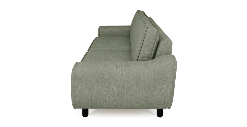 Klem 3-seater sofa cylindrical wooden leg - performance fabric