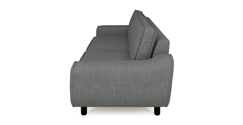 Klem 3-seater sofa cylindrical wooden leg - performance fabric