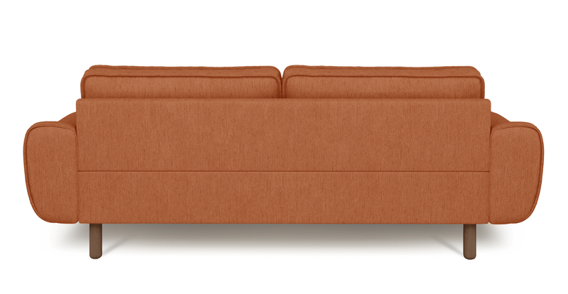 Klem 3-seater sofa cylindrical wooden leg - performance fabric