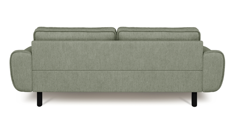 Klem 3-seater sofa cylindrical wooden leg - performance fabric