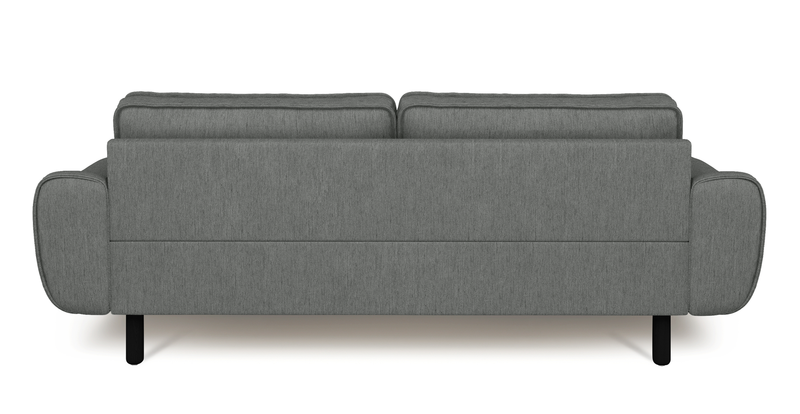 Klem 3-seater sofa cylindrical wooden leg - performance fabric