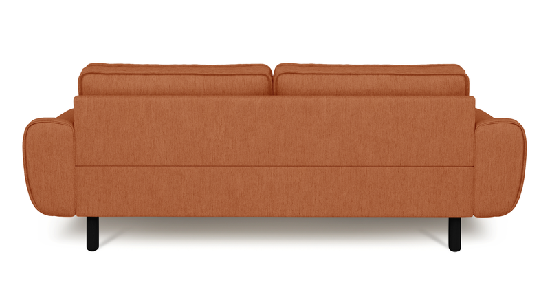 Klem 3-seater sofa cylindrical wooden leg - performance fabric