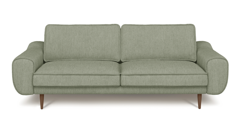 Klem 3-seater sofa wooden leg - performance fabric