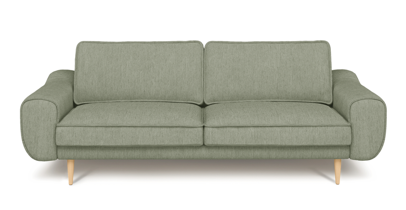 Klem 3-seater sofa wooden leg - performance fabric