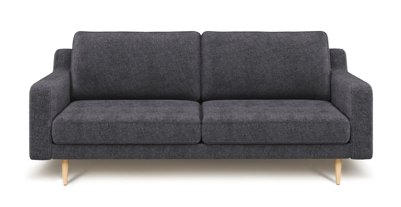 Modsy 3-Sitzer Sofa Holzbein - Strukturierter Chenille