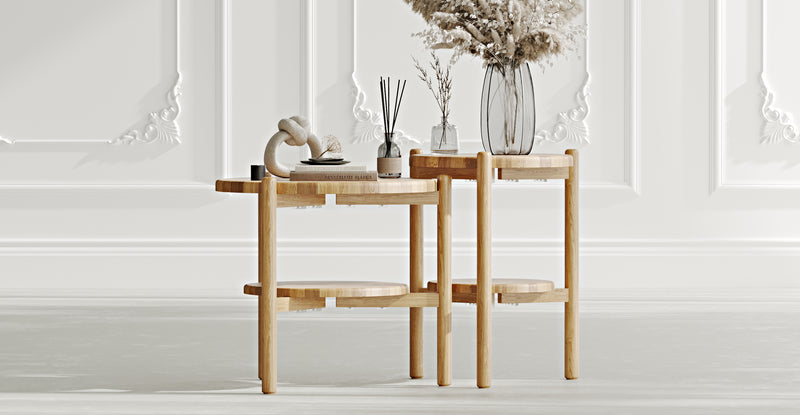 Norac Solid Oak Two Set Side Table