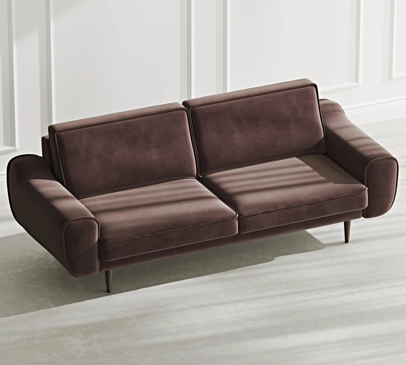 Klem 3-Seater Sofa Wooden Leg - Velvet