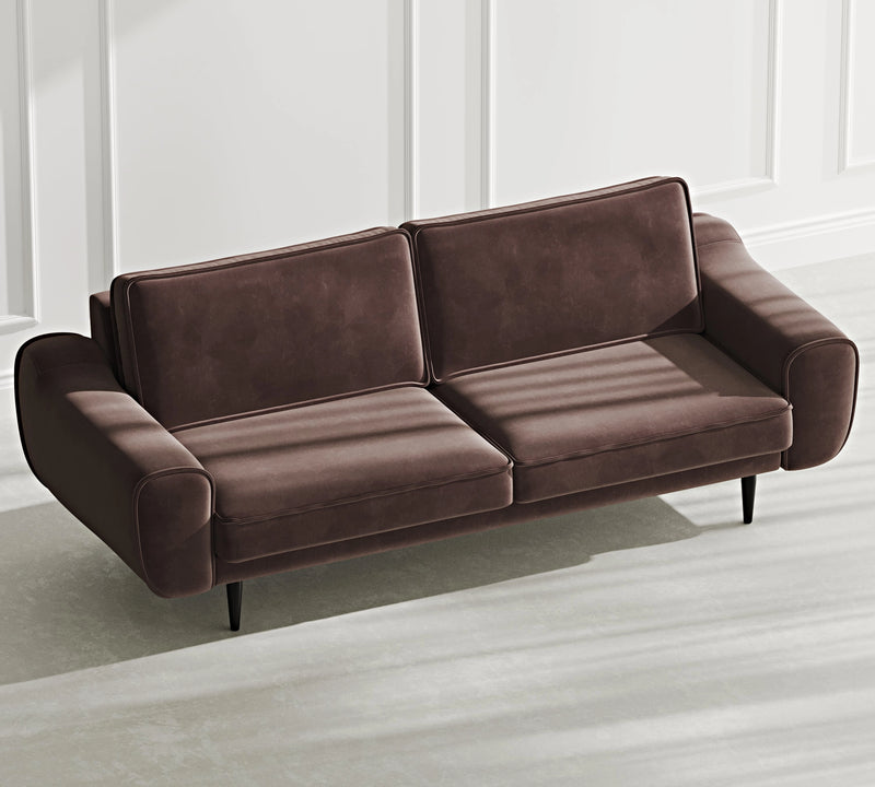 Klem 3-Seater Sofa Wooden Leg - Velvet