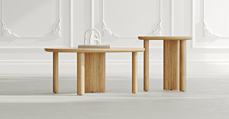 Almond Double Coffee Table Set Small