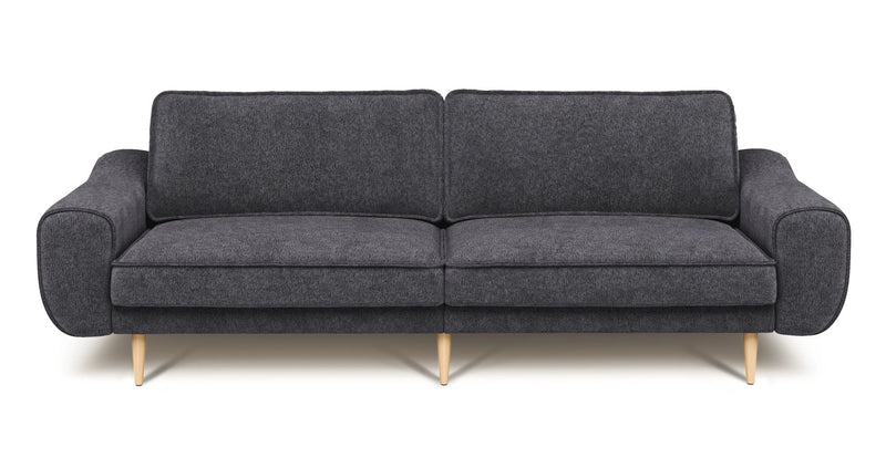Klem 3-Sitzer Sofa Groß Holzbein - Strukturierter Chenille