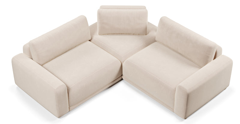 Carle 234 x 234 sectional double arm - velvet