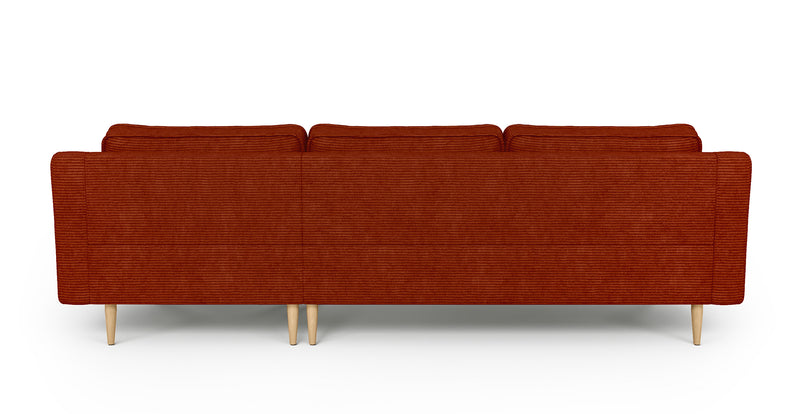 Klem Slim 266 x 171 Sectional Wooden Leg - Cord Velour