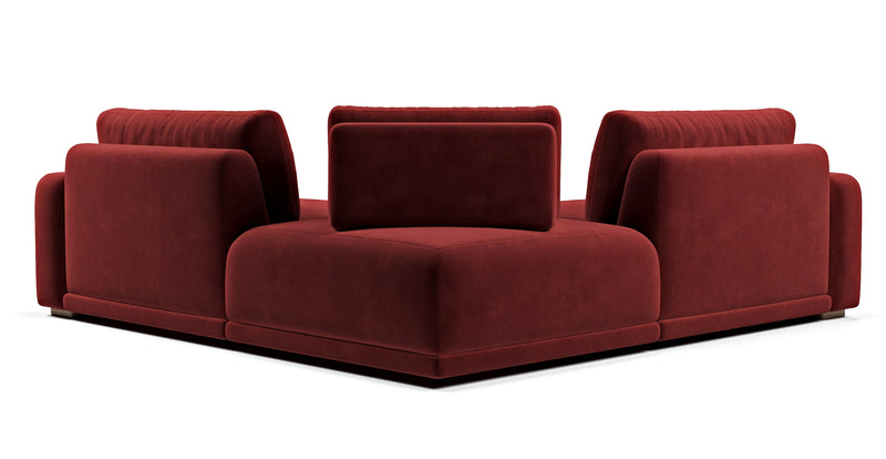 Carle 234 x 234 sectional double arm - velvet
