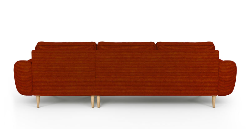 Klem 280 x 171 Sectional Wooden Leg - Cord Velour