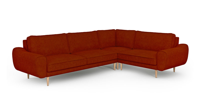 Klem 210 x 290 Sectional Wooden Leg - Cord Velour