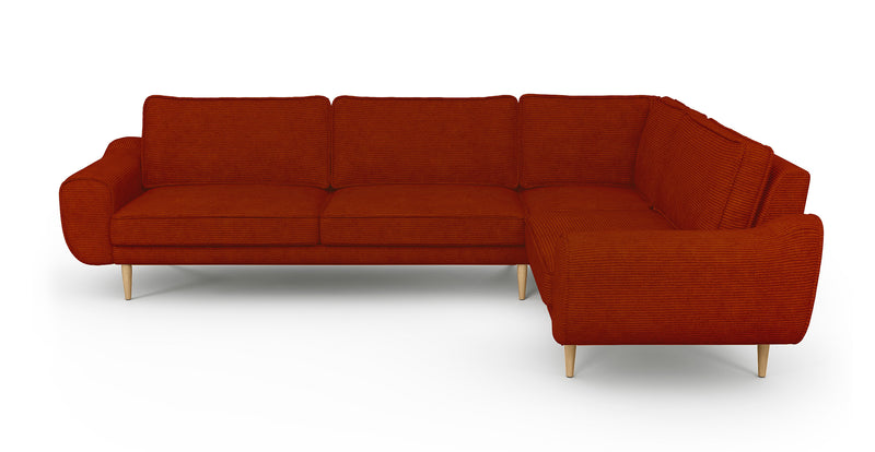Klem 210 x 290 Sectional Wooden Leg - Cord Velour