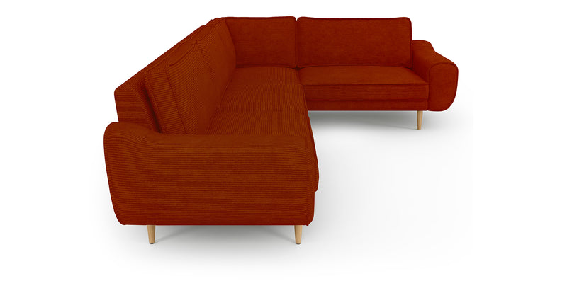 Klem 210 x 290 Sectional Wooden Leg - Cord Velour