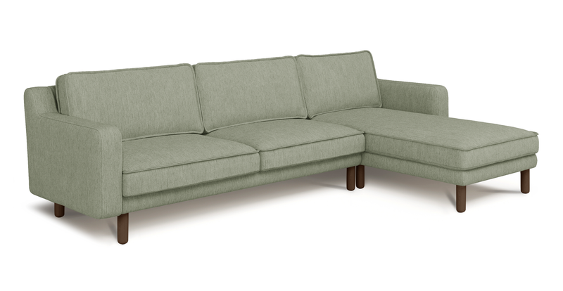 Klem Slim 292 x 171 Sectional Cylindrical Wooden leg - Performance fabric