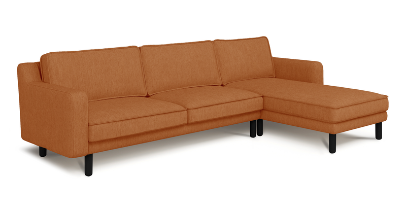 Klem Slim 292 x 171 Sectional Cylindrical Wooden leg - Performance fabric